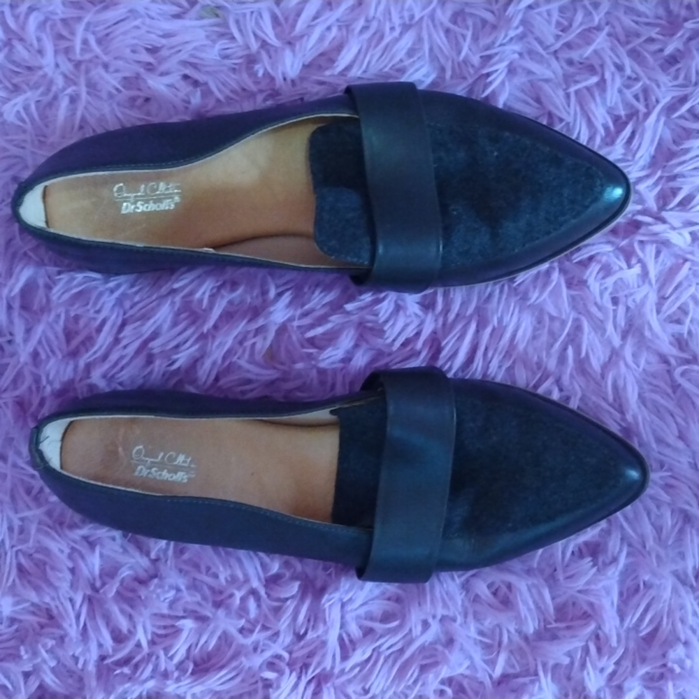 DR SCHOLL'S GRAY FLAT LOAFERS